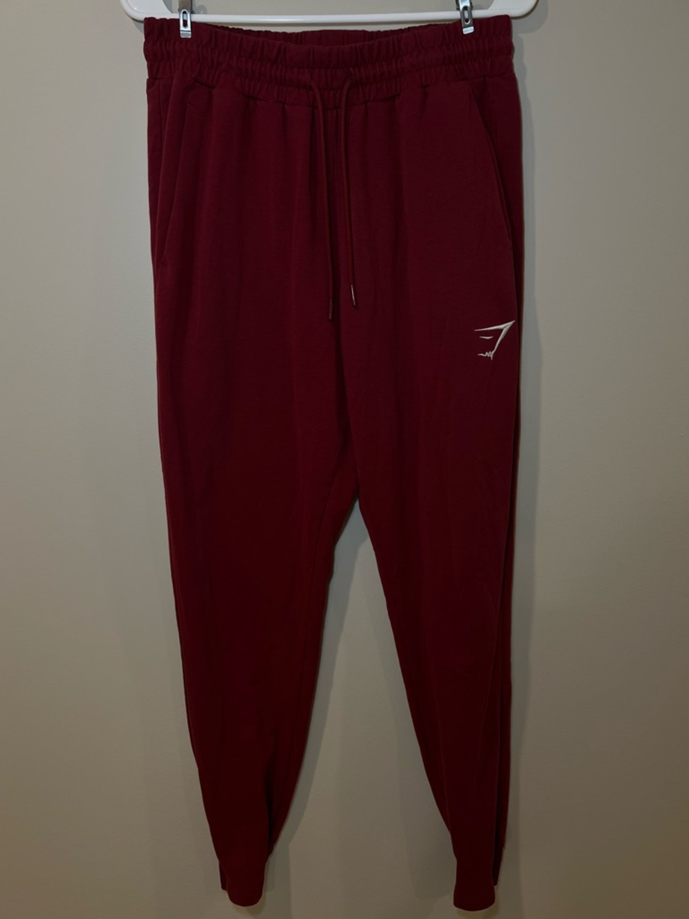 Gymshark Men's Burgundy Slim Tapered Joggers